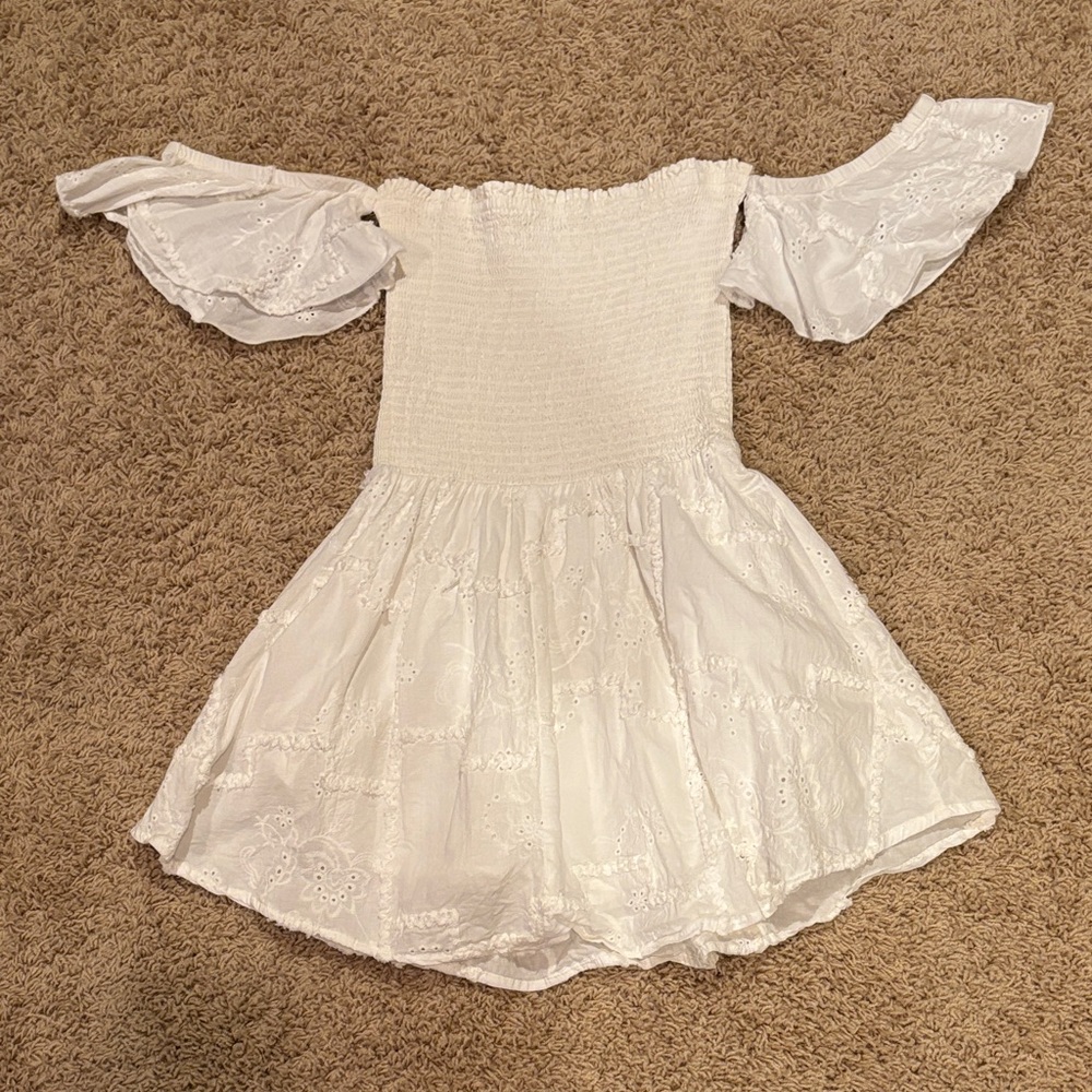 Ocean Drive White Textured Dress